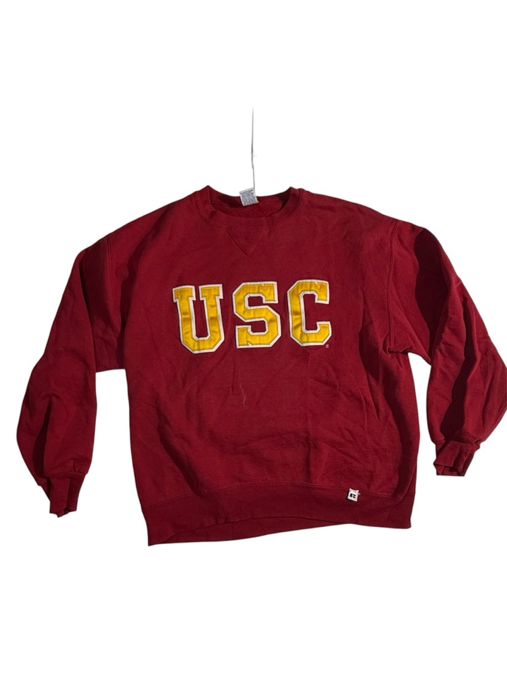 Vintage USC Maroon Crewneck Sweatshirt with Gold Lettering embroidered